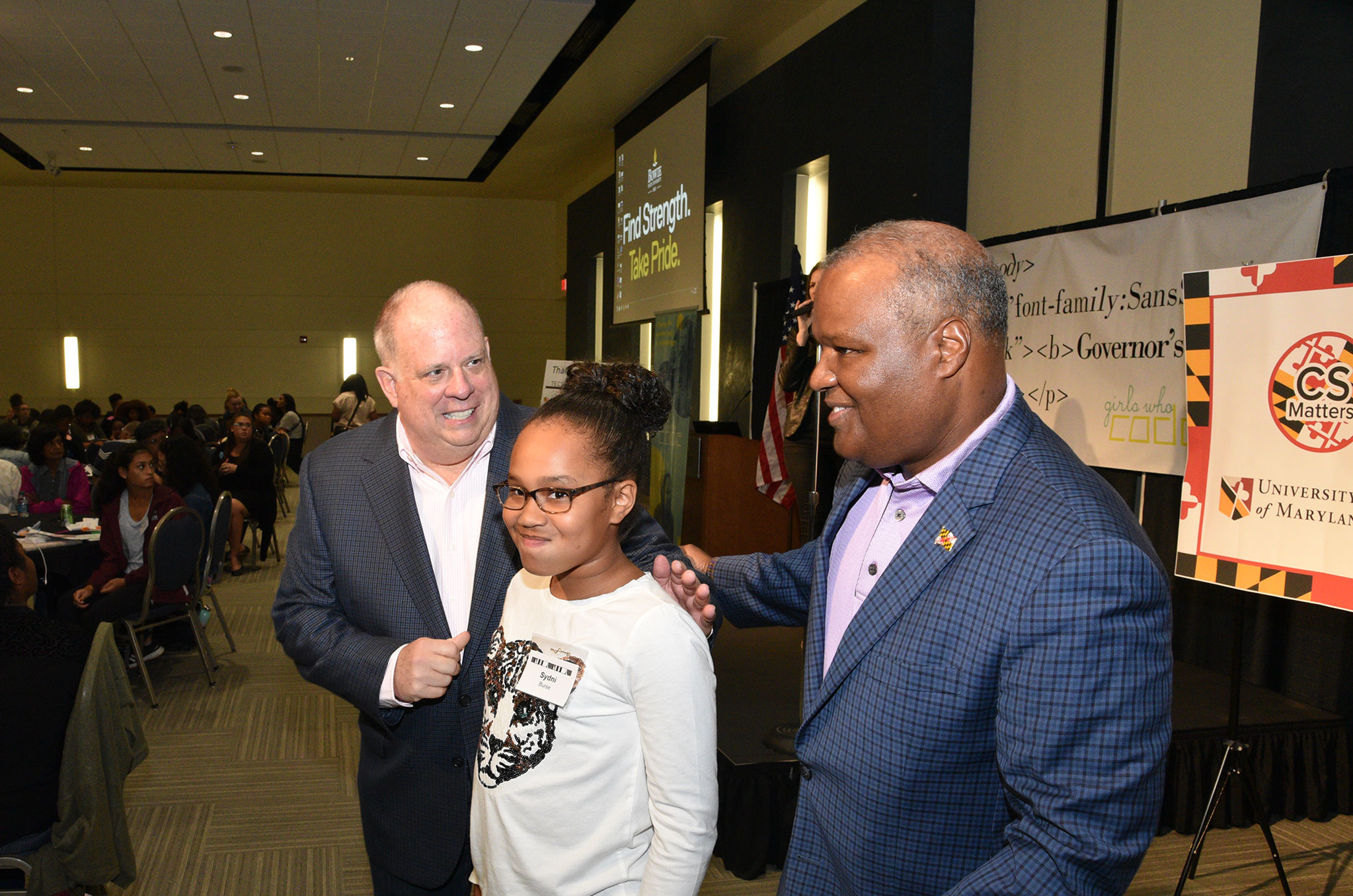 Governor Hogan with Girls Who Code Participant