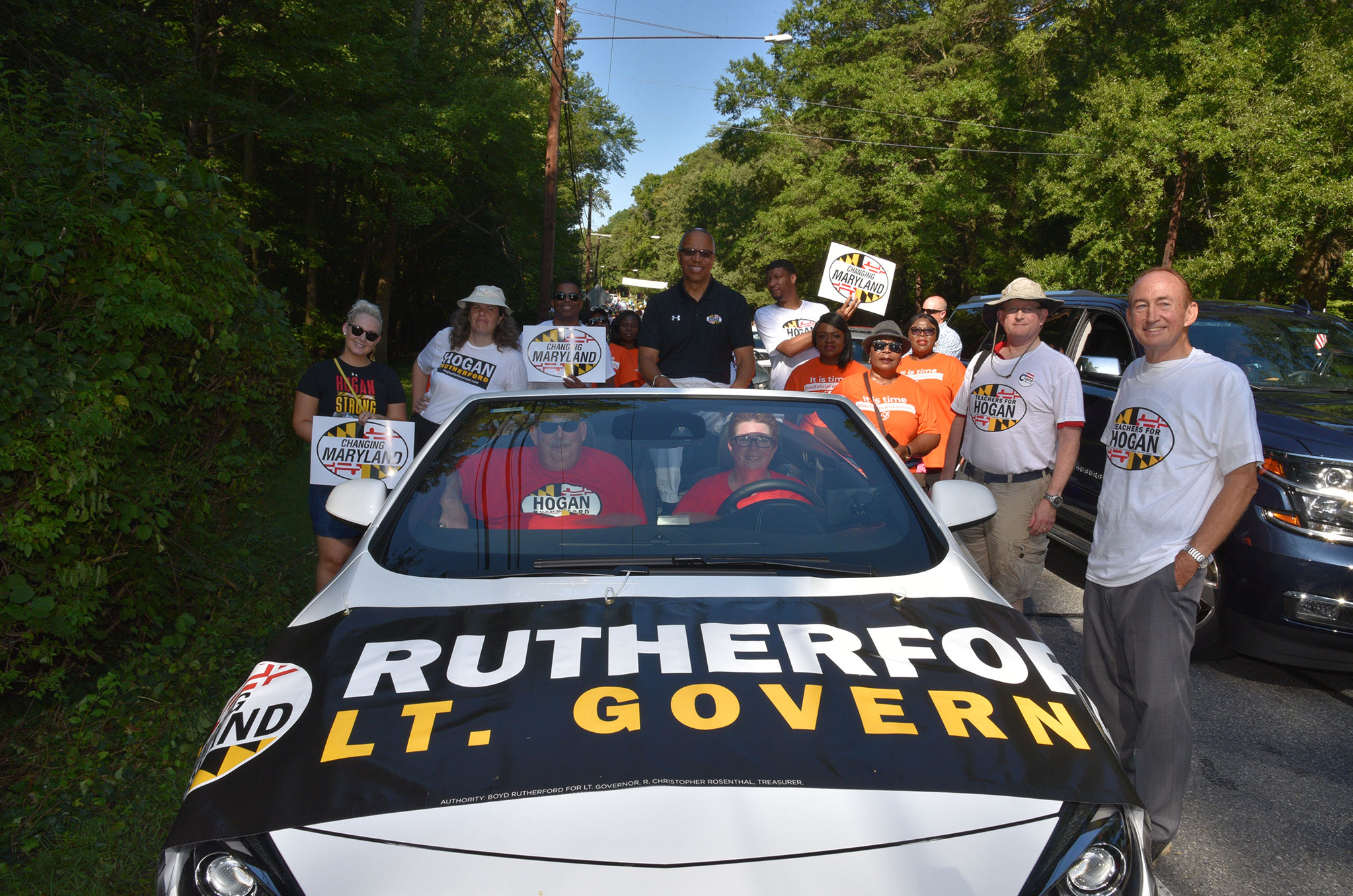 Lt. Governor in a parade convertable